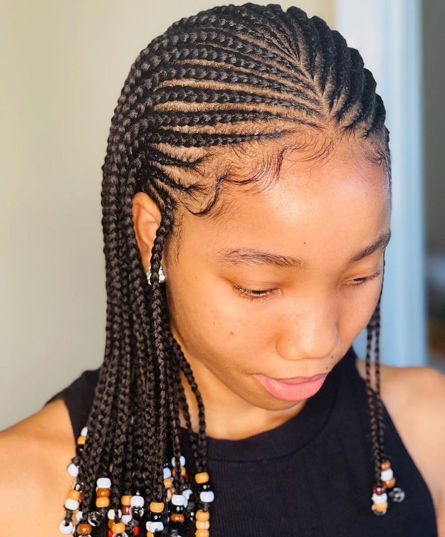 Medium Box Braids with a Twist