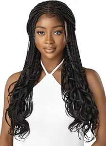 Long Middle Part Braids Wig Introduction Image