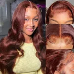 Reddish Brown Lace Front Wigs Human Hair