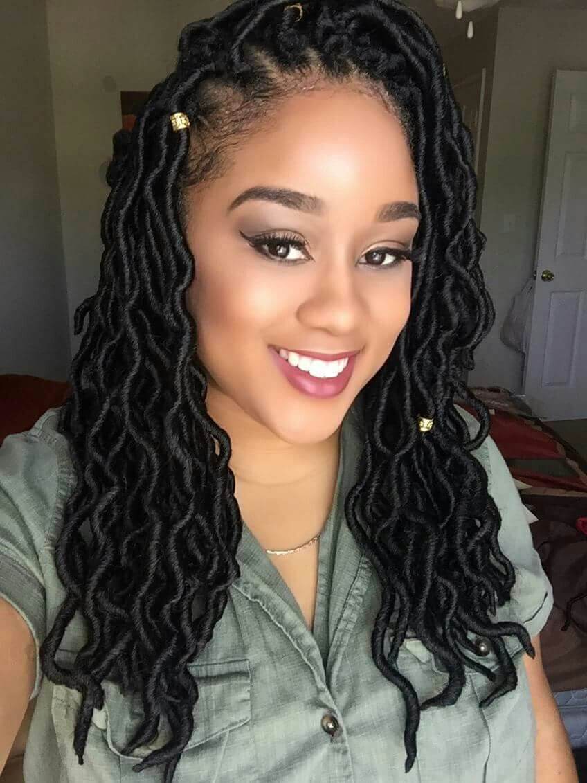 Goddess Braids with Curls