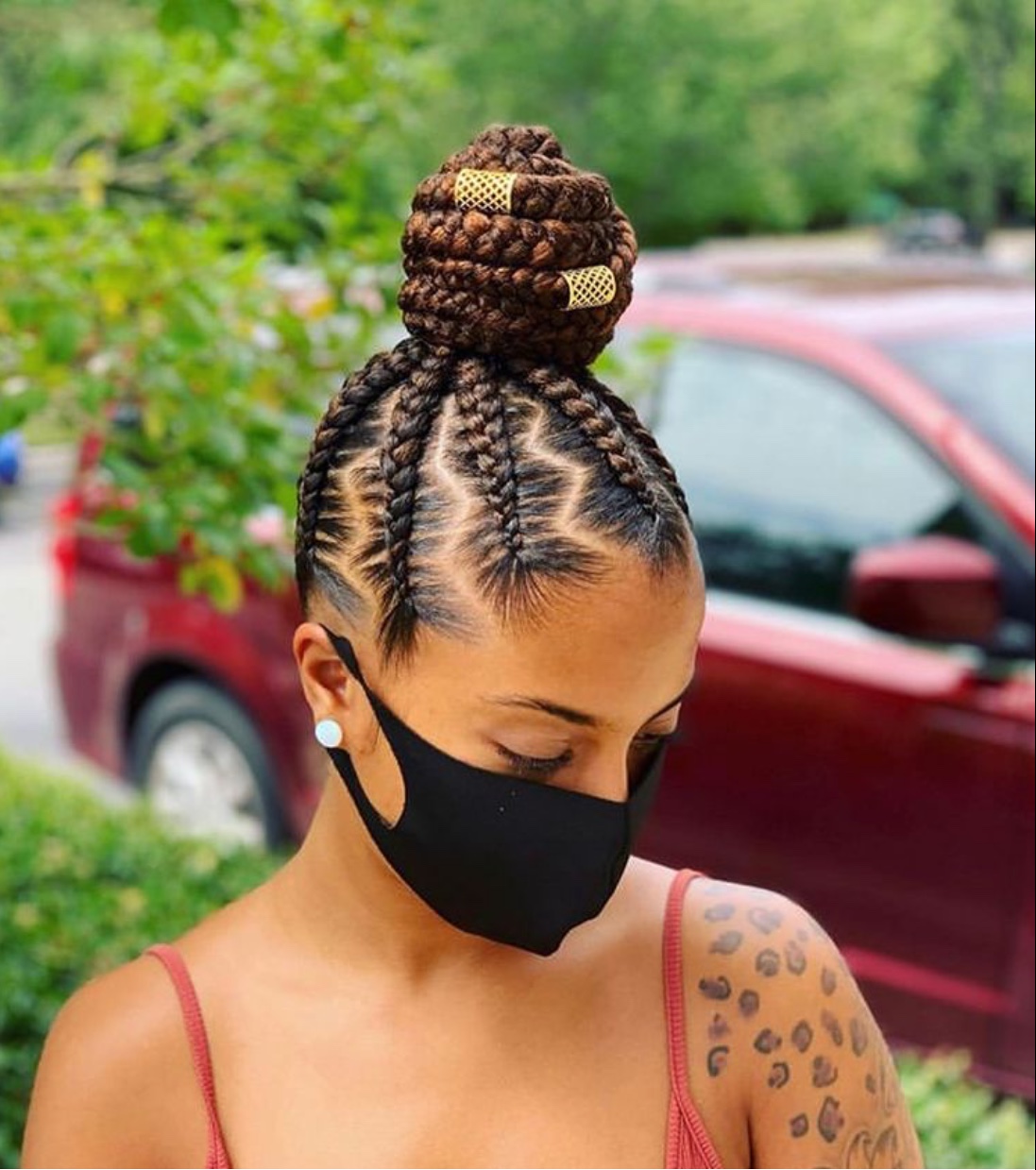 Stylish trending cornrows