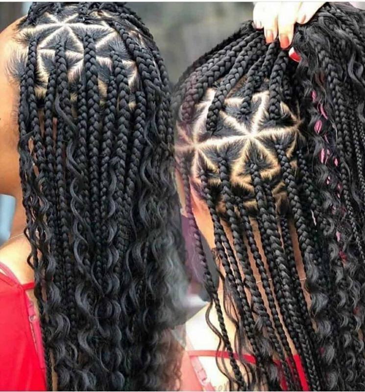 Intricate braiding patterns, bohemian braids