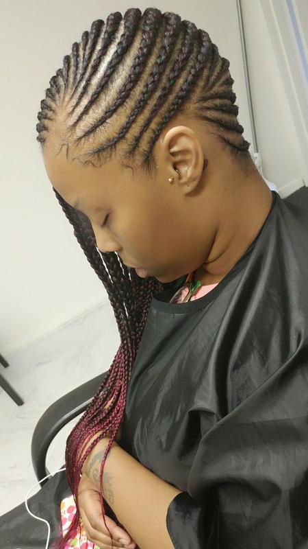 Lemonade braids with red extensions