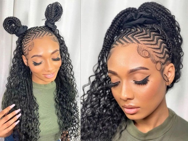 Stylish trending cornrows