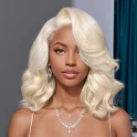 12 Inch 5x5 Blonde Bob Loose Wave