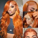 Ginger Lace Front Wigs Human Hair