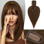 12 Inch (with bangs) Medium Brown