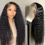 18 Inch 13x4 Deep Wave Black Wigs