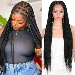 Black-36 lnch 13x8 HD Lace Box Braids-36 lnch