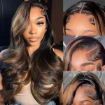 1B/30 Highlight Lace Front Wig