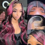 Highlight Pink Lace Front Wig