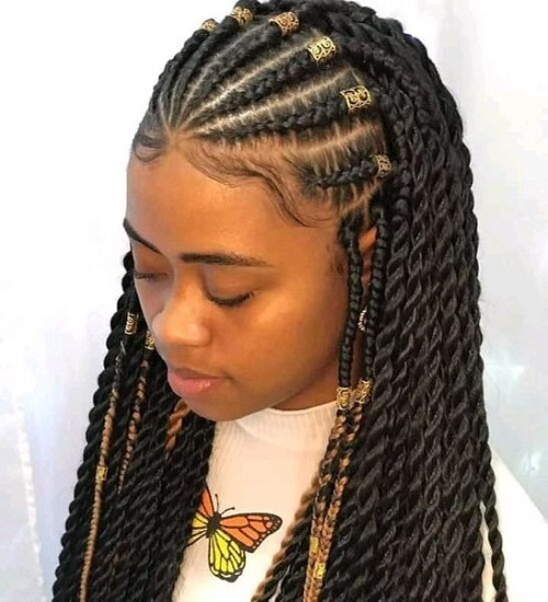 Cornrow Braids with Twists