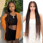 Brown-hd 36 lnch HD Full Lace Box Braids-36 lnch