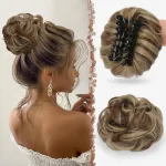 Claw Clip Bun (Pack of 1) Brown Mix Blonde