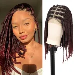 Burgundy-14 lnch 13x8 HD Lace Box Braids-14 lnch