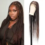 Brown-36 lnch 13x8 HD Lace Box Braids-36 lnch