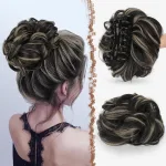 Claw Clip Bun (Pack of 1) Black Brown & Blonde