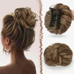 Claw Clip Bun (Pack of 1) Golden Brown Mixed Blonde