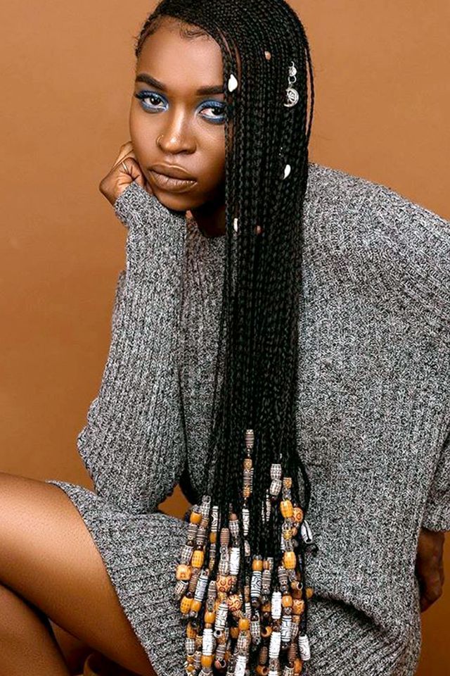 Beaded Side Lemonade Braids