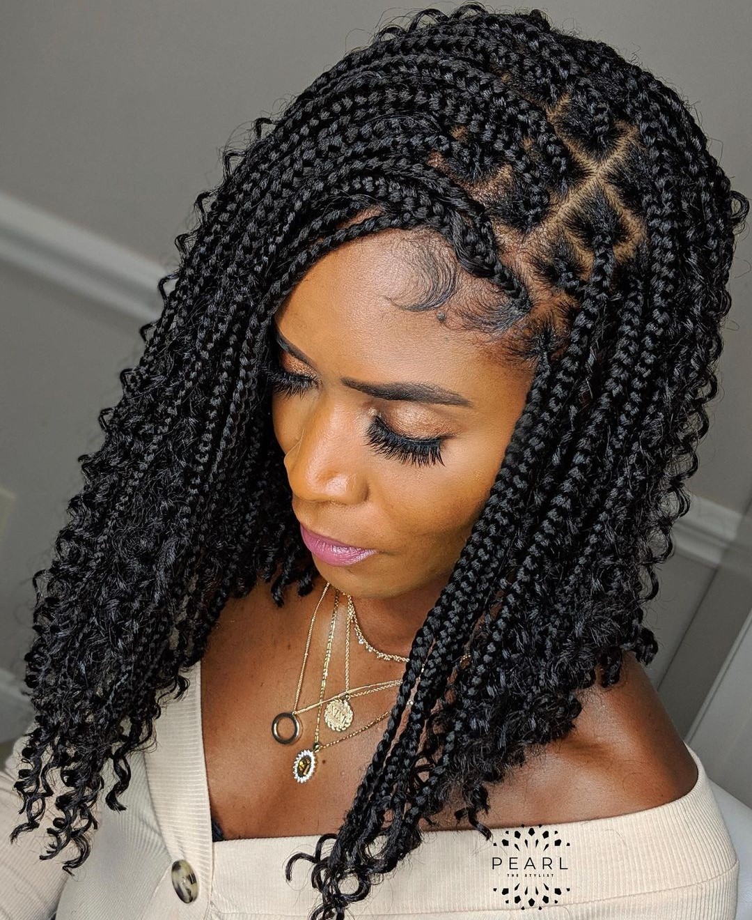 Box Braids with Beads