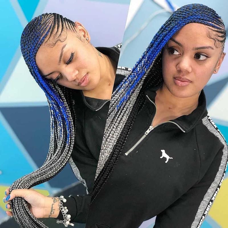 Braided Style with a Bold Pop of Color