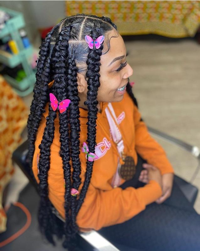 Butterfly Braids, Jumbo Box Braids