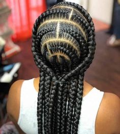 Box Braids with Cornrows