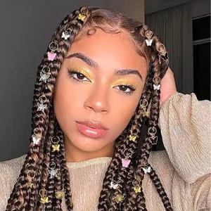 Butterfly Braids with Gold Accents