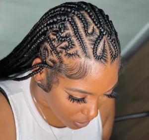 Cornrows with Box Braids