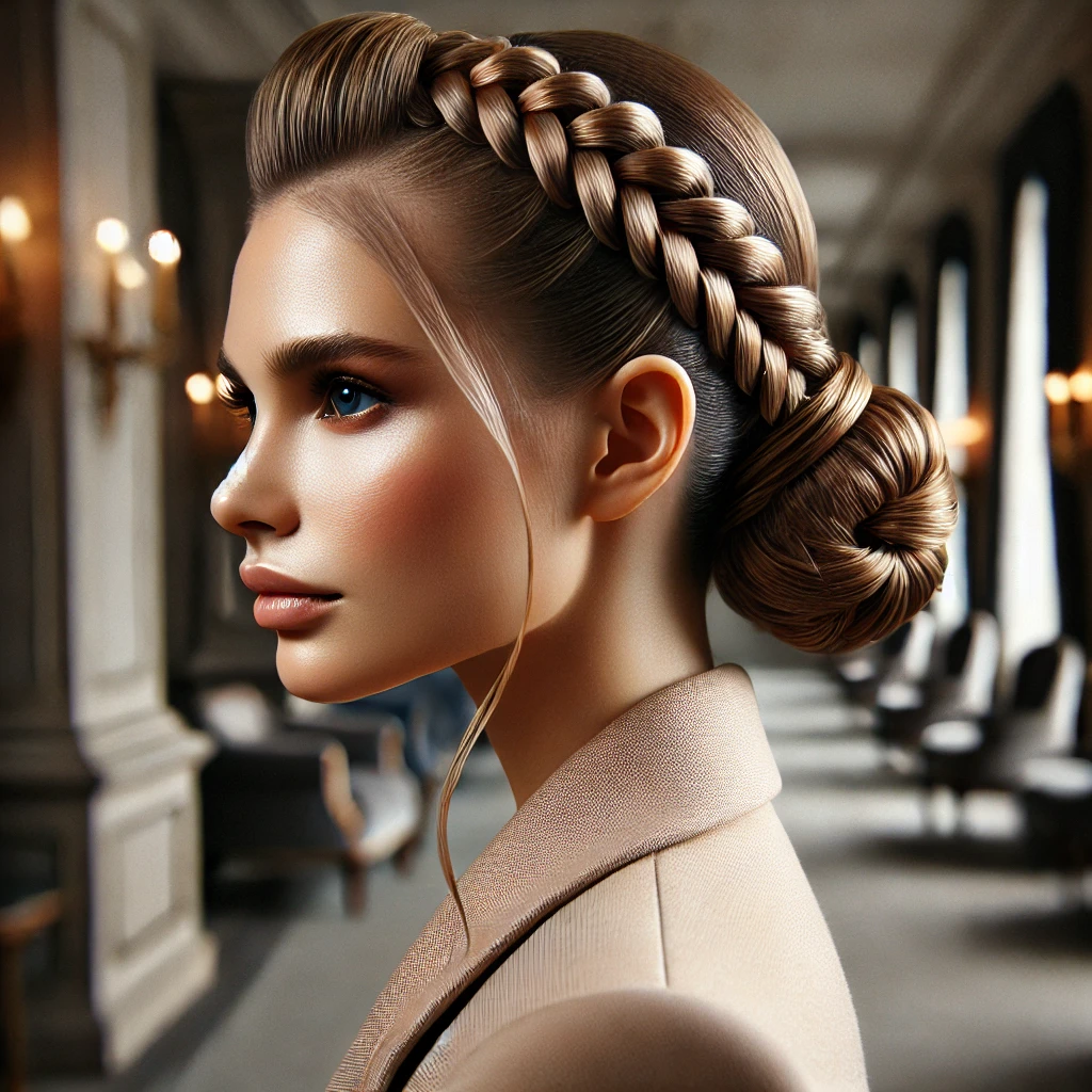 Butterfly Braids with a Low Bun