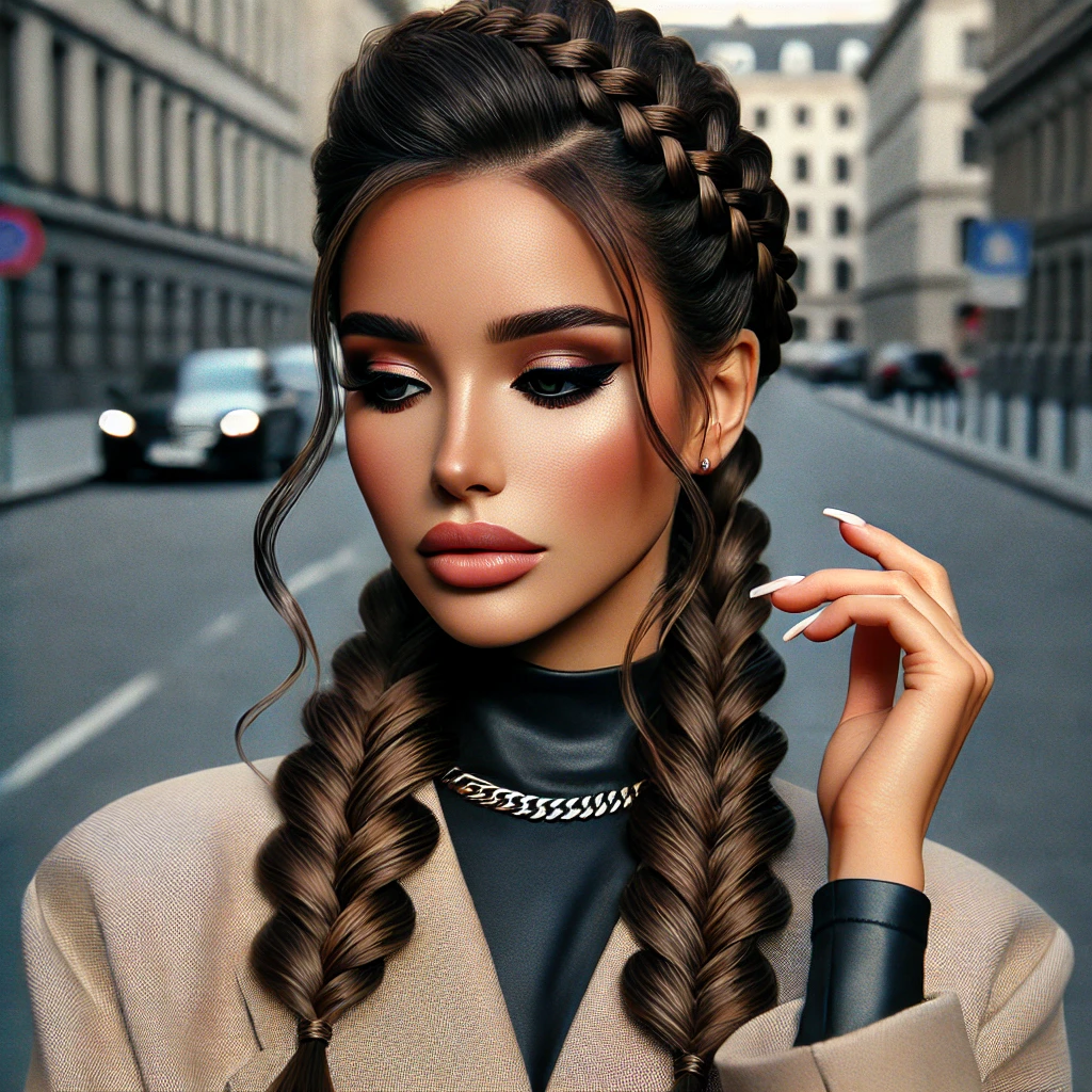 Butterfly Braids with a Side Part