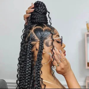 Half-Up Half-Down Butterfly Braids