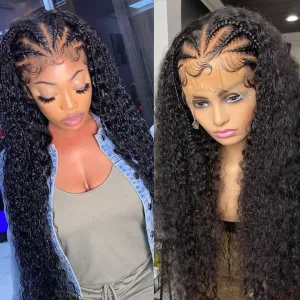 Half-Up Half-Down Cornrows Wigs