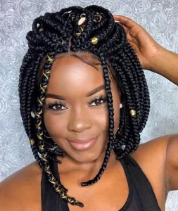 Jumbo Braids with Gold Rings