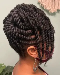 Updo Two Strand Twist Wig