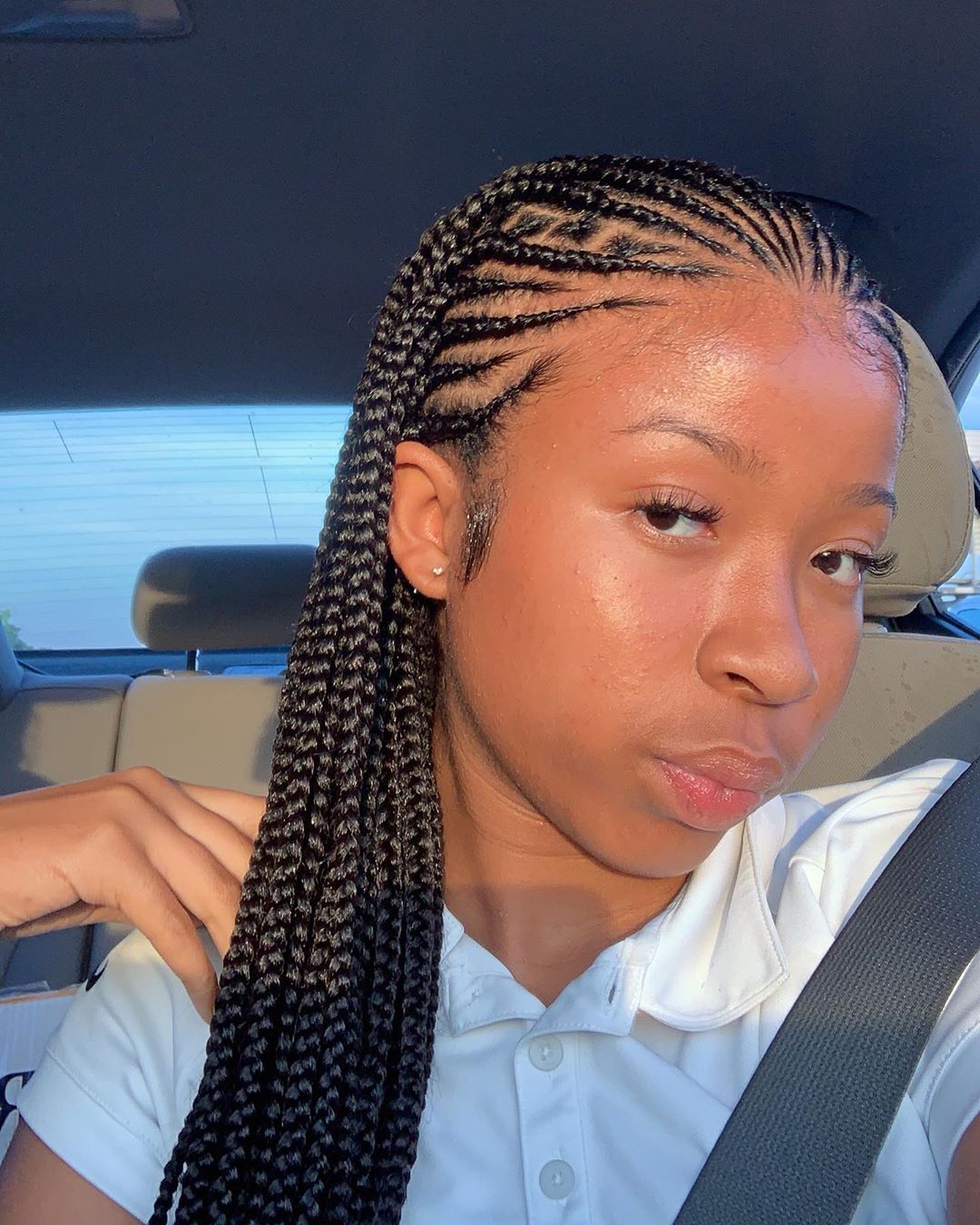 Box Braids with Curls