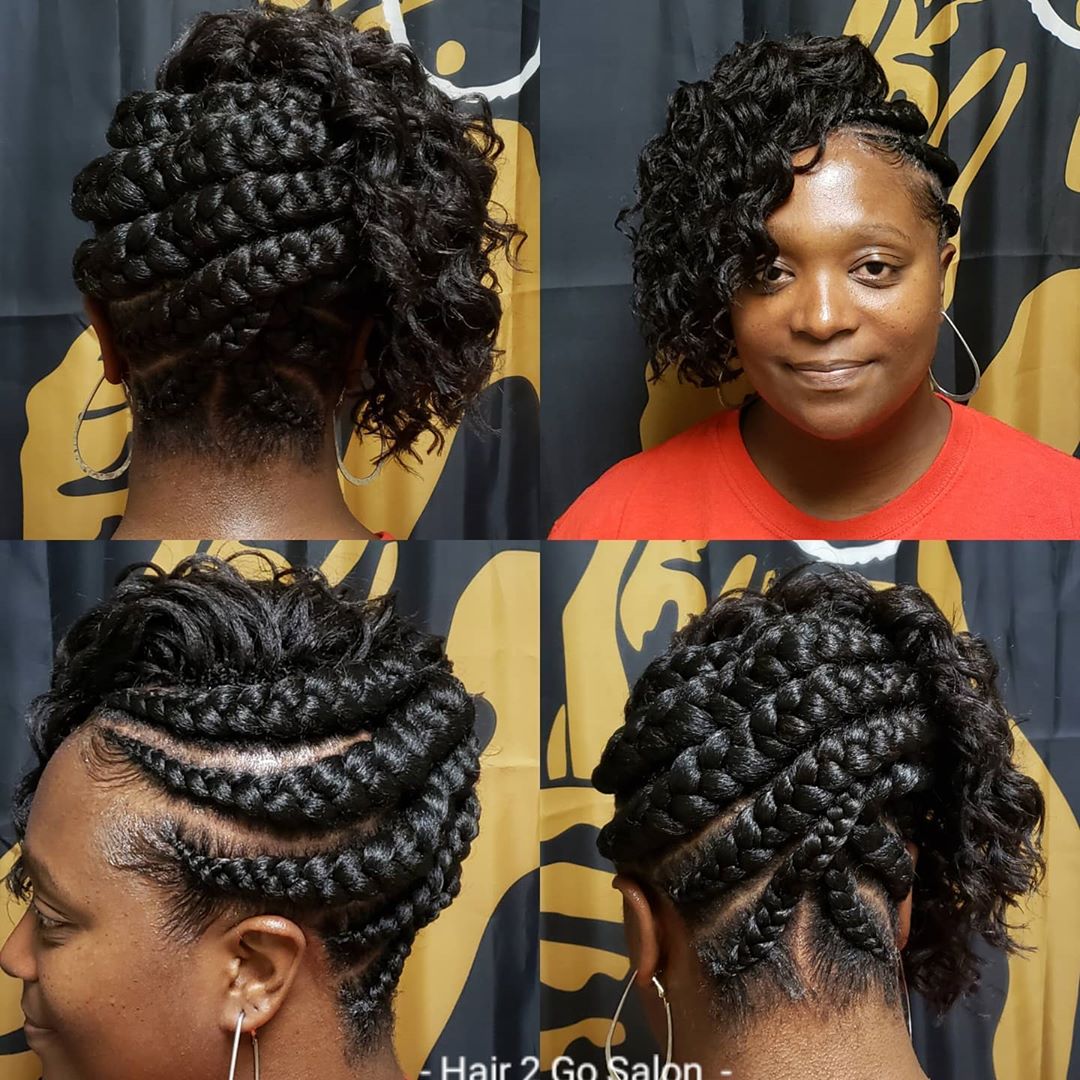 Goddess Braids Updo