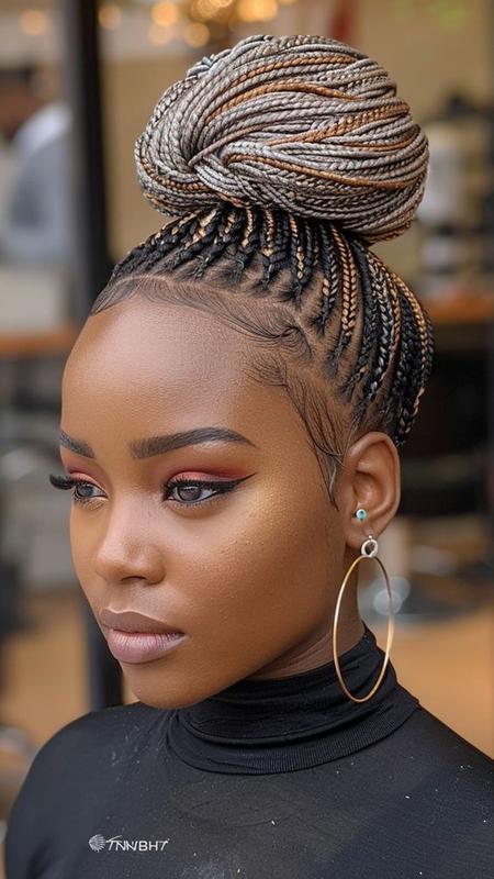 Box Braids with Curly Ends