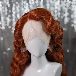 A person wearing the Vintage Hollywood Wig at a Hollywood-themed party