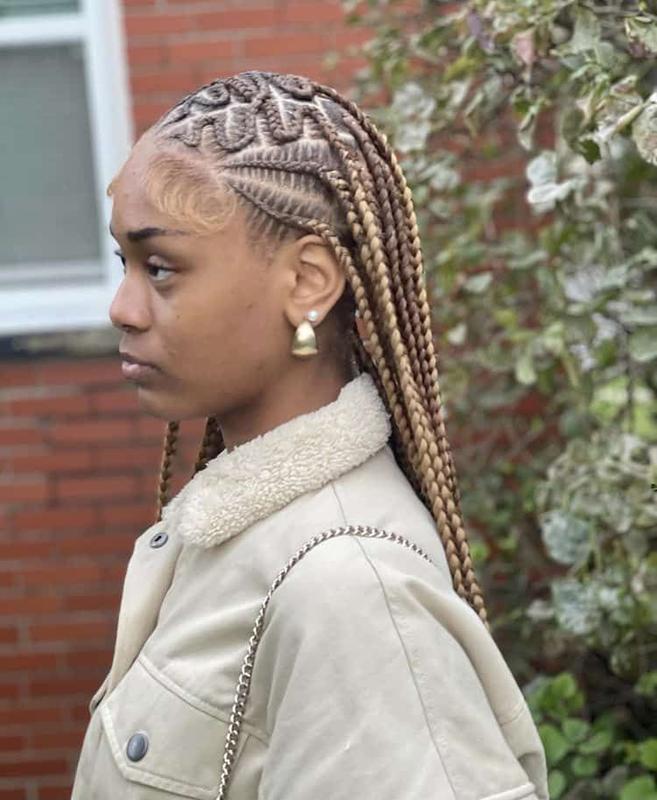 Box braids with cornrows