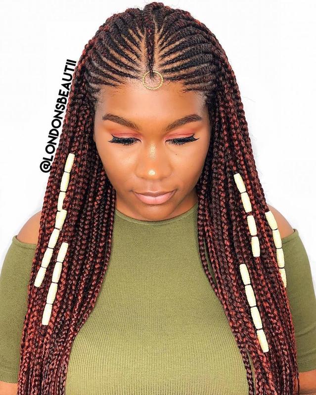 Box Braids with Beads