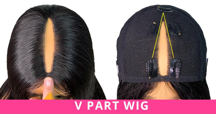 V Part Wig 