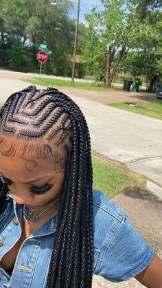 Box Braids with Cornrows