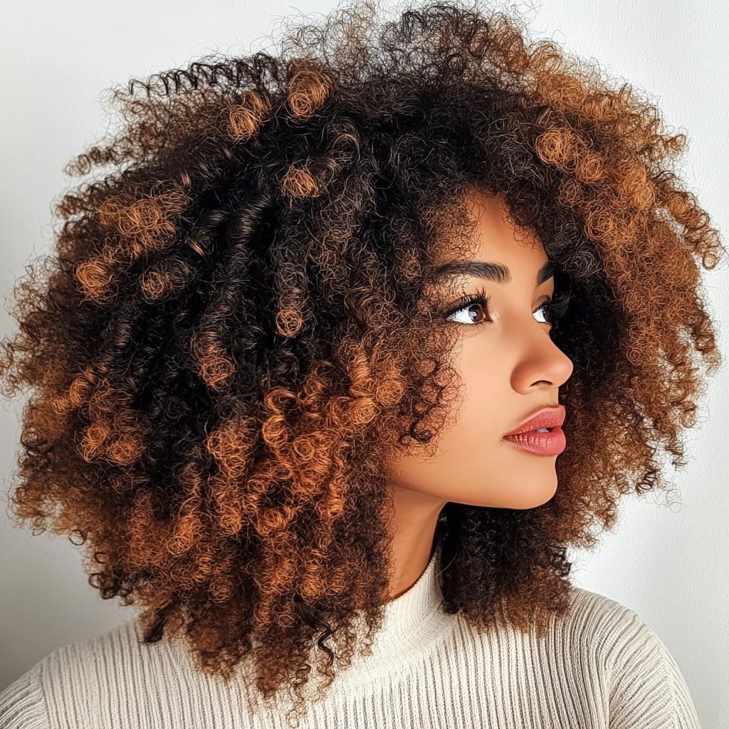 Afro Curly Ombre Wig