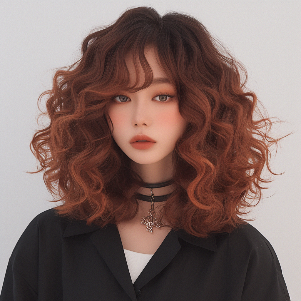 Curly Bob Ombre Wig